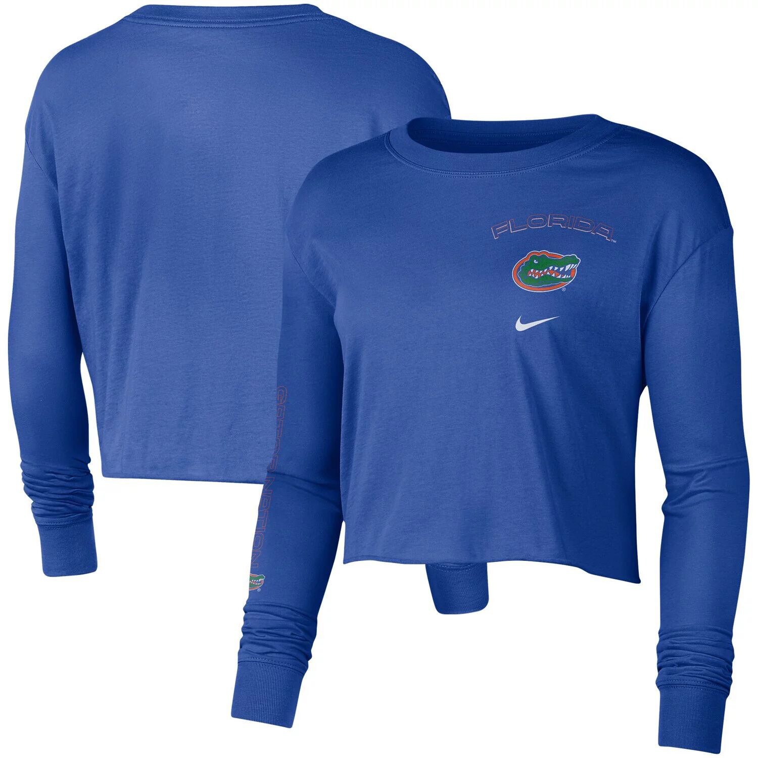 Женская укороченная футболка с длинными рукавами Nike Royal Florida Gators 2-Hit Nike
Женская укороченная футболка с длинными рукавами Nike Royal Florida Gators 2-Hit Nike