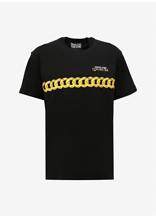 Черная мужская футболка с круглым вырезом 75GAHF02CJ00FG89 Versace Jeans Couture, черный
Черная мужская футболка с круглым вырезом 75GAHF02CJ00FG89 Versace Jeans Couture, черный