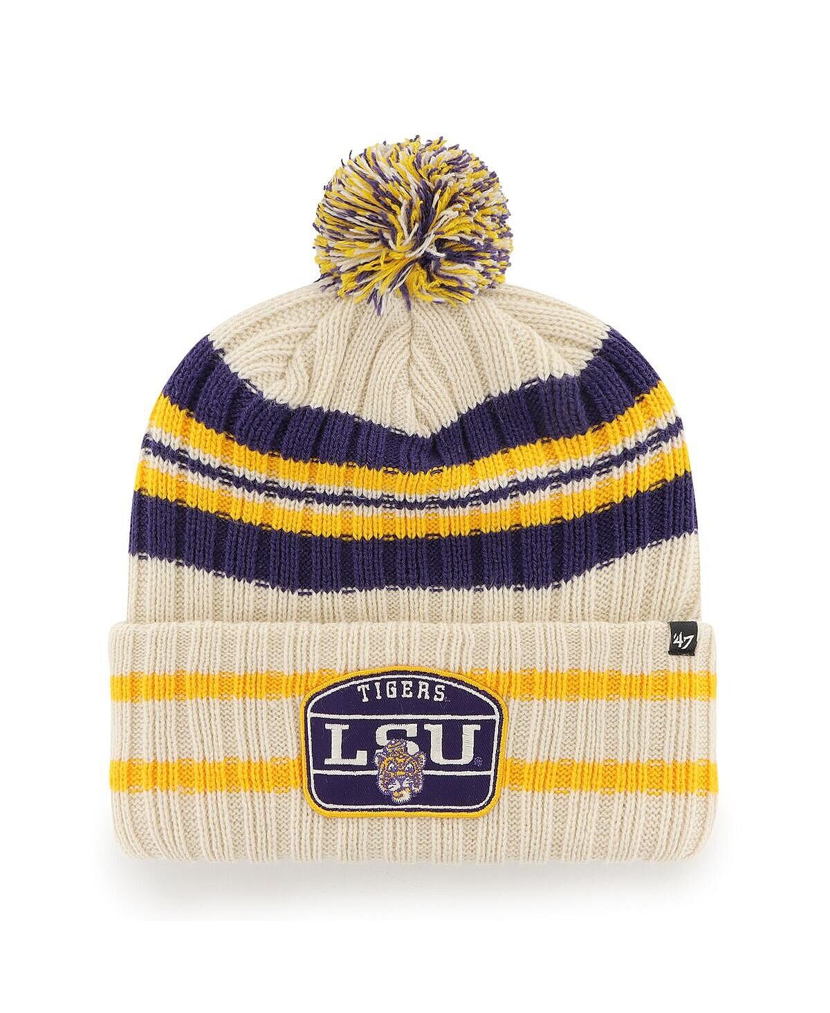 Мужская вязаная шапка с манжетами и помпоном '47 Natural LSU Tigers Hone Patch '47 Brand
Мужская вязаная шапка с манжетами и помпоном '47 Natural LSU Tigers Hone Patch '47 Brand