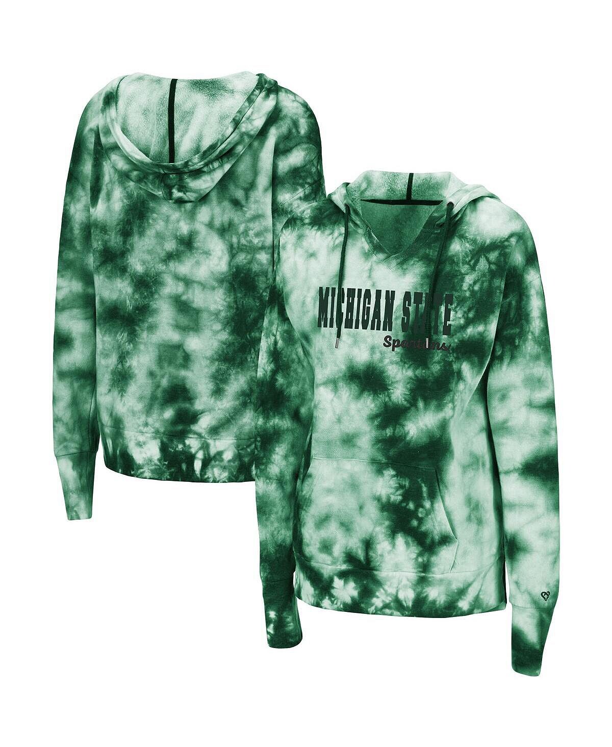 Женский зеленый пуловер с капюшоном Michigan State Spartans Shavonee Tie-Dye Colosseum, зеленый
Женский зеленый пуловер с капюшоном Michigan State Spartans Shavonee Tie-Dye Colosseum, зеленый