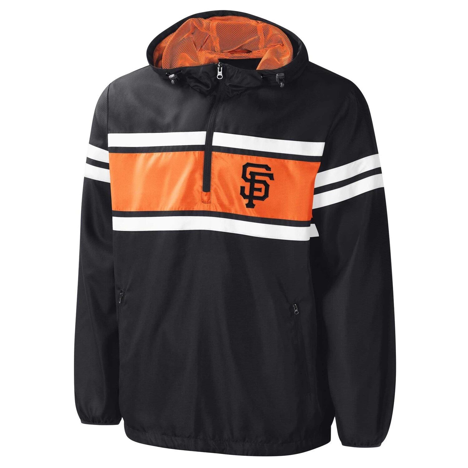 Мужская спортивная ветровка с молнией до половины размера от Carl Banks Black San Francisco Giants Game Score G-III
Мужская спортивная ветровка с молнией до половины размера от Carl Banks Black San Francisco Giants Game Score G-III