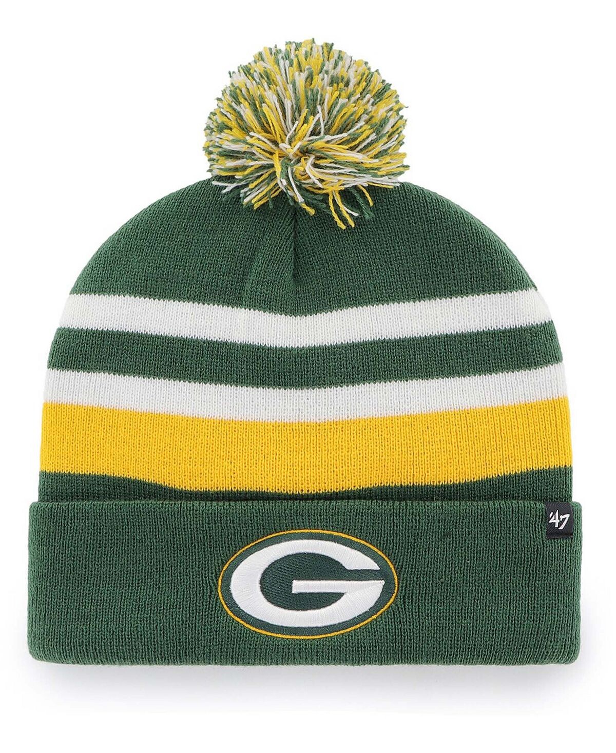 Мужская зеленая вязаная шапка с манжетами и помпоном Green Bay Packers State Line '47 Brand
Мужская зеленая вязаная шапка с манжетами и помпоном Green Bay Packers State Line '47 Brand