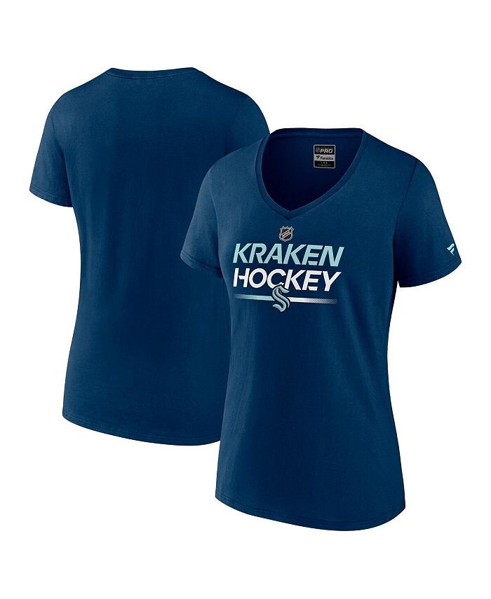 Женская футболка с v-образным вырезом с фирменным логотипом Deep Sea Seattle Kraken Authentic Pro Fanatics, синий
Женская футболка с v-образным вырезом с фирменным логотипом Deep Sea Seattle Kraken Authentic Pro Fanatics, синий