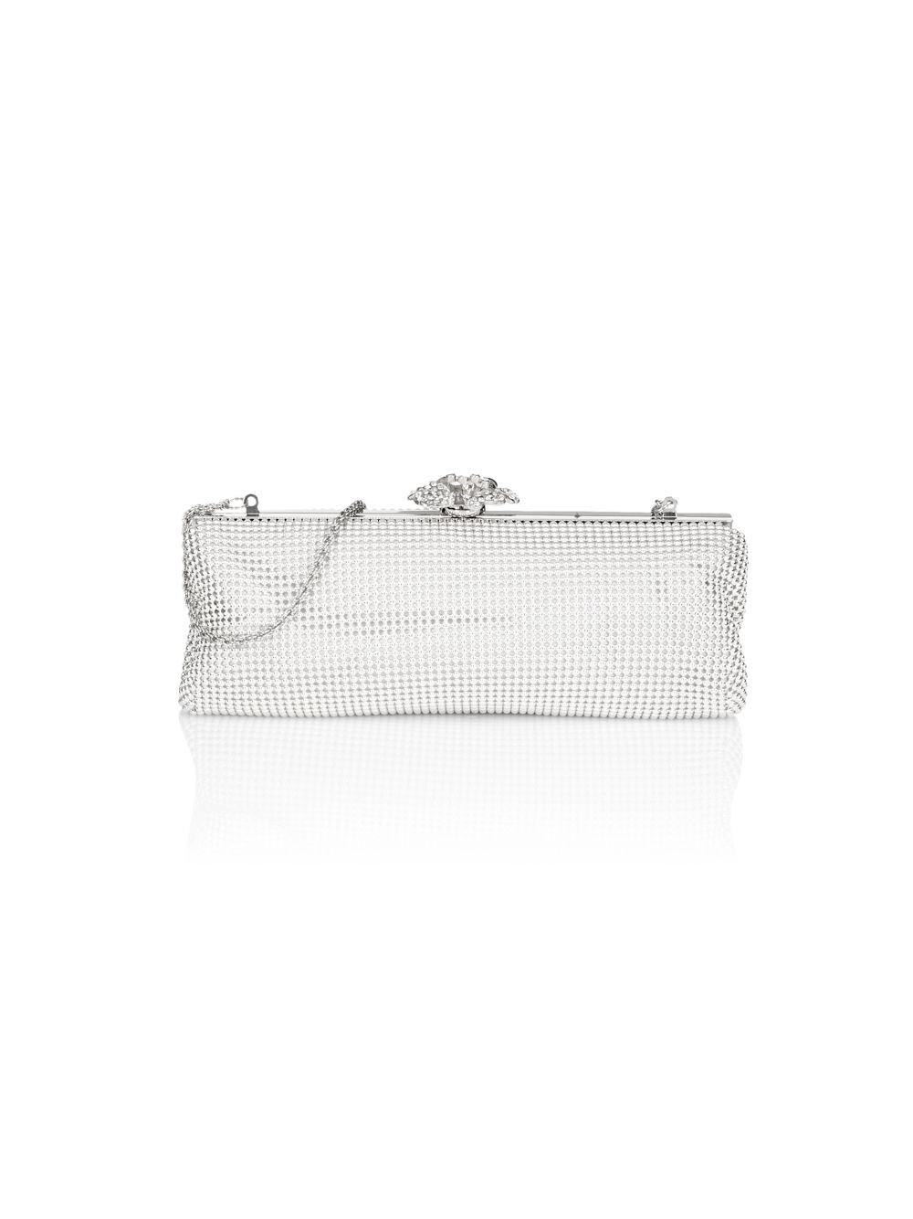Клатч Silvertone из металла и хрусталя в виде цветка Whiting & Davis, серебряный, Серый
Клатч Silvertone из металла и хрусталя в виде цветка Whiting & Davis, серебряный, Серый