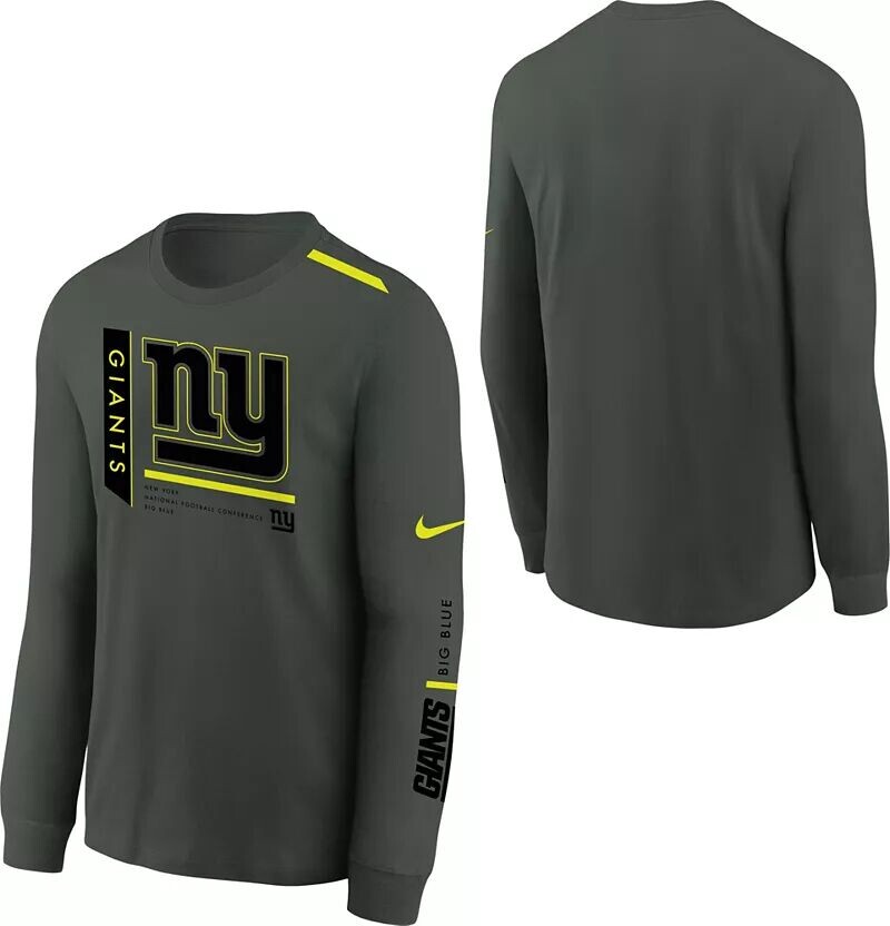 Футболка с длинным рукавом Nike Youth New York Giants 2023 Volt антрацитового цвета
Футболка с длинным рукавом Nike Youth New York Giants 2023 Volt антрацитового цвета