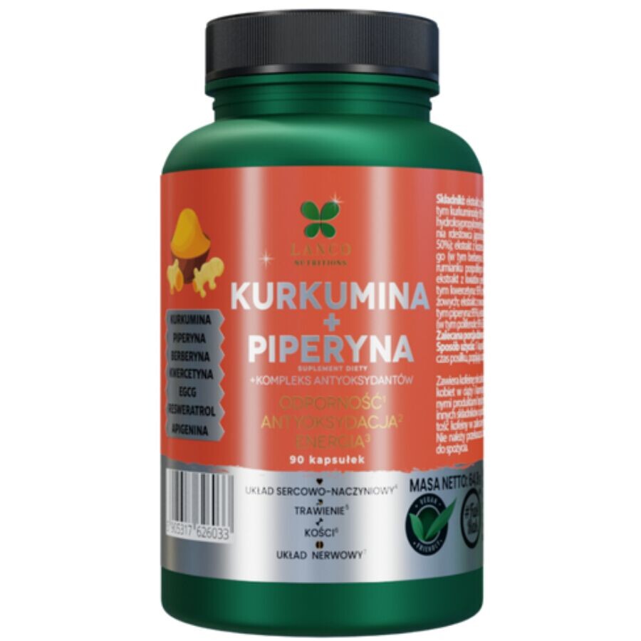 Lanco Nutritions Kurkumina + Piperyna БАД с комплексом антиоксидантов, 90 кап./1 уп.
Lanco Nutritions Kurkumina + Piperyna БАД с комплексом антиоксидантов, 90 кап./1 уп.