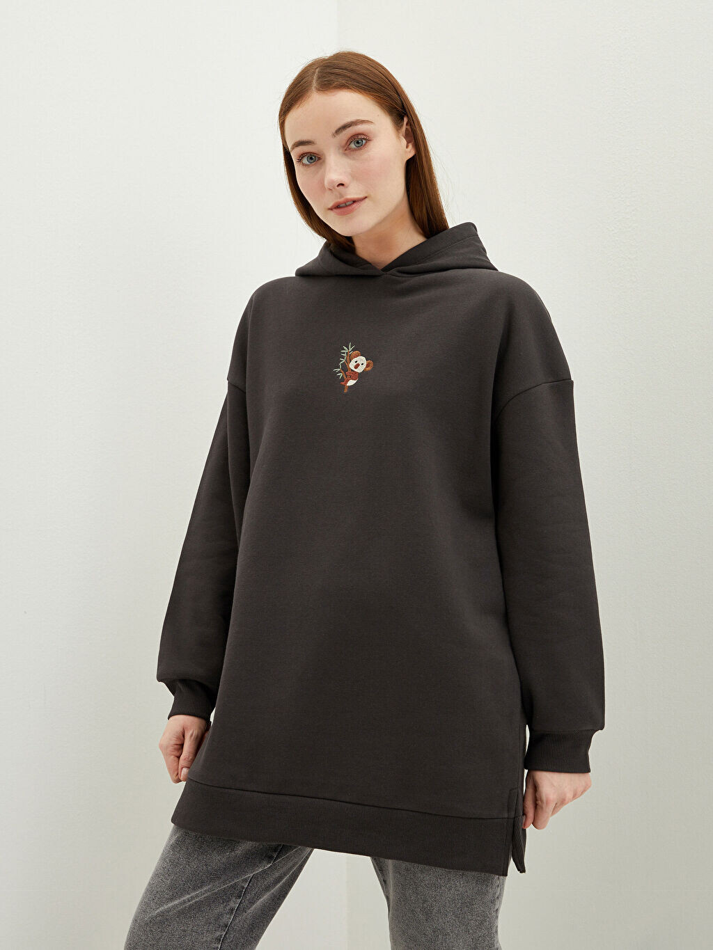 Женская туника свободного кроя с длинным рукавом и вышивкой с капюшоном LCW Modest
Женская туника свободного кроя с длинным рукавом и вышивкой с капюшоном LCW Modest