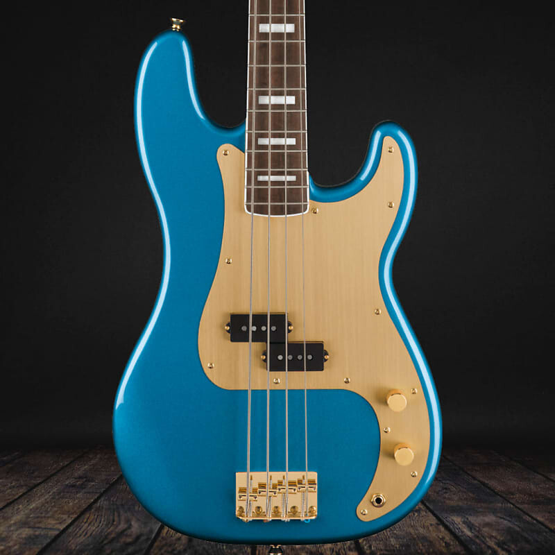 Squier 40th Anniversary Precision Bass, Gold Edition, золотая анодированная накладка — синий Лейк-Плэсид
Squier 40th Anniversary Precision Bass, Gold Edition, золотая анодированная накладка — синий Лейк-Плэсид