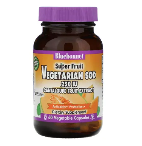 Экстракт плодов канталупы Super Fruit Vegetarian SOD 250 МЕ 60 капсул Bluebonnet Nutrition
Экстракт плодов канталупы Super Fruit Vegetarian SOD 250 МЕ 60 капсул Bluebonnet Nutrition