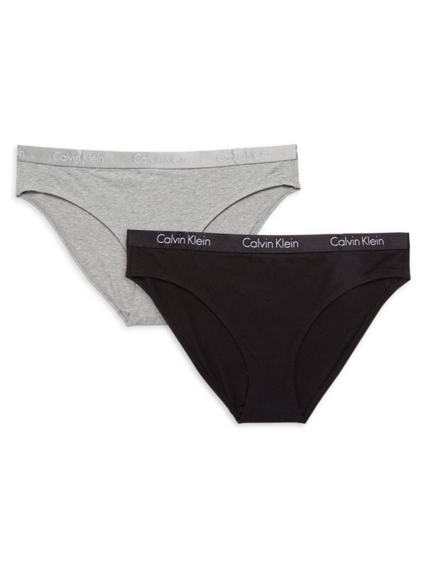 Комплект Calvin Klein из 2 трусиков-бикини из эластичного хлопка, серый/черный
Комплект Calvin Klein из 2 трусиков-бикини из эластичного хлопка, серый/черный