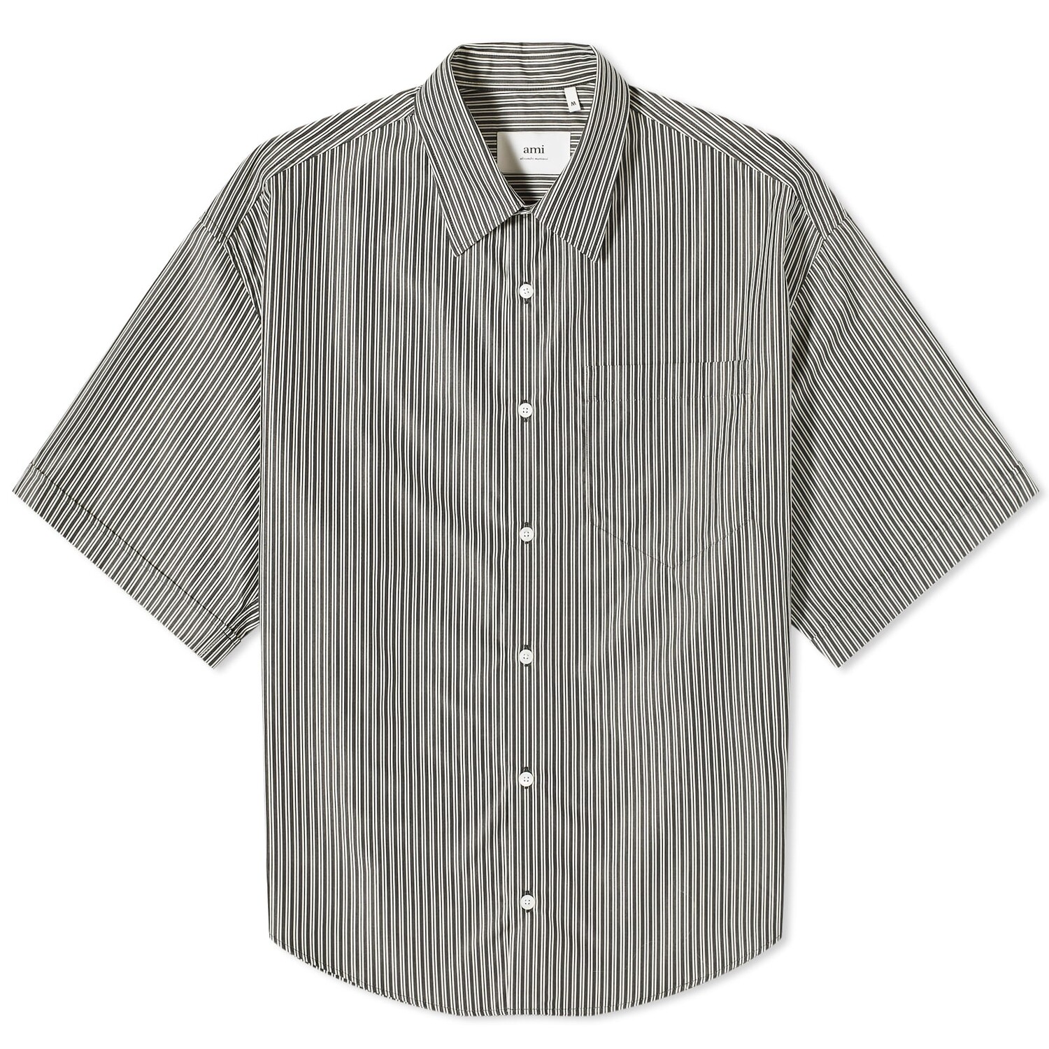 Рубашка с коротким рукавом Ami Paris Stripe Boxy Short Sleeve Shirt, цвет Black & Chalk
Рубашка с коротким рукавом Ami Paris Stripe Boxy Short Sleeve Shirt, цвет Black & Chalk