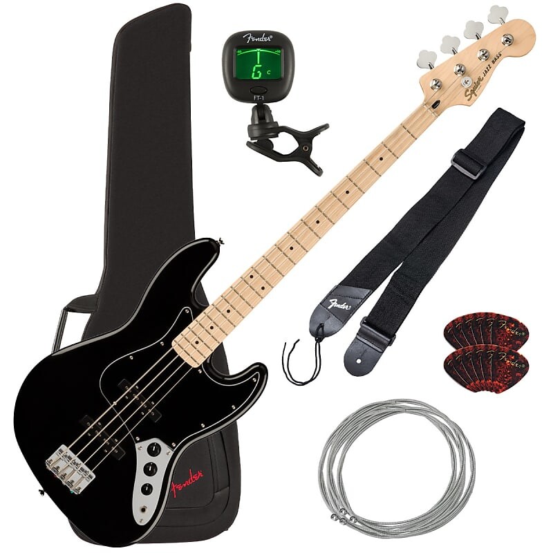 Бас-гитара Squier Affinity Jazz Bass — клен, черный BASS ESSENTIALS BUNDLE Affinity Jazz Bass Black
Бас-гитара Squier Affinity Jazz Bass — клен, черный BASS ESSENTIALS BUNDLE Affinity Jazz Bass Black