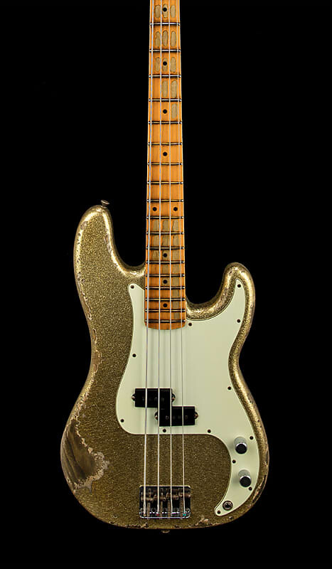 Fender Custom Shop Reverse Headstock 60's Precision Bass Heavy Relic - Gold Sparkle #52655
Fender Custom Shop Reverse Headstock 60's Precision Bass Heavy Relic - Gold Sparkle #52655