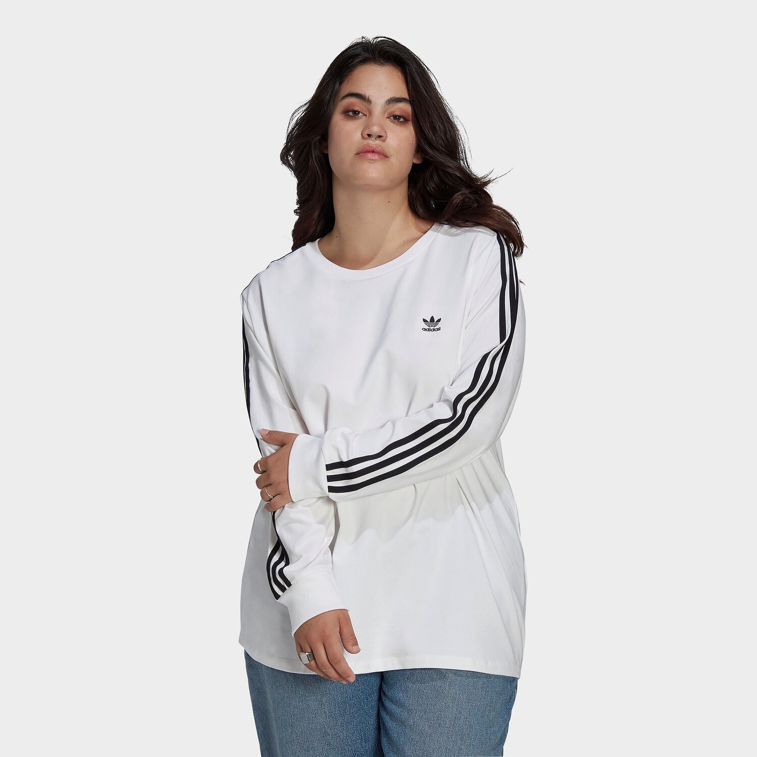 Женская футболка с длинным рукавом Adidas Originals Adicolor Classics (большие размеры), белый
Женская футболка с длинным рукавом Adidas Originals Adicolor Classics (большие размеры), белый