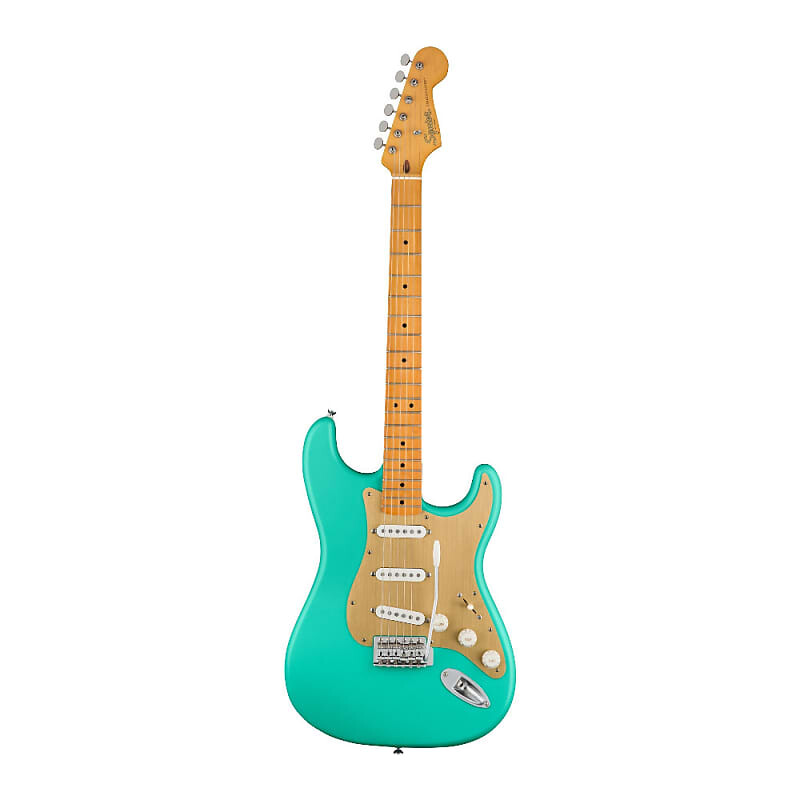 Fender Squier 40th Anniversary Stratocaster, Vintage Edition, 6-струнная электрогитара с кленовым C-образным грифом (кленовая накладка на гриф, атласно-зеленая морская пена)
Fender Squier 40th Anniversary Stratocaster, Vintage Edition, 6-струнная электрогитара с кленовым C-образным грифом (кленовая накладка на гриф, атласно-зеленая морская пена)
