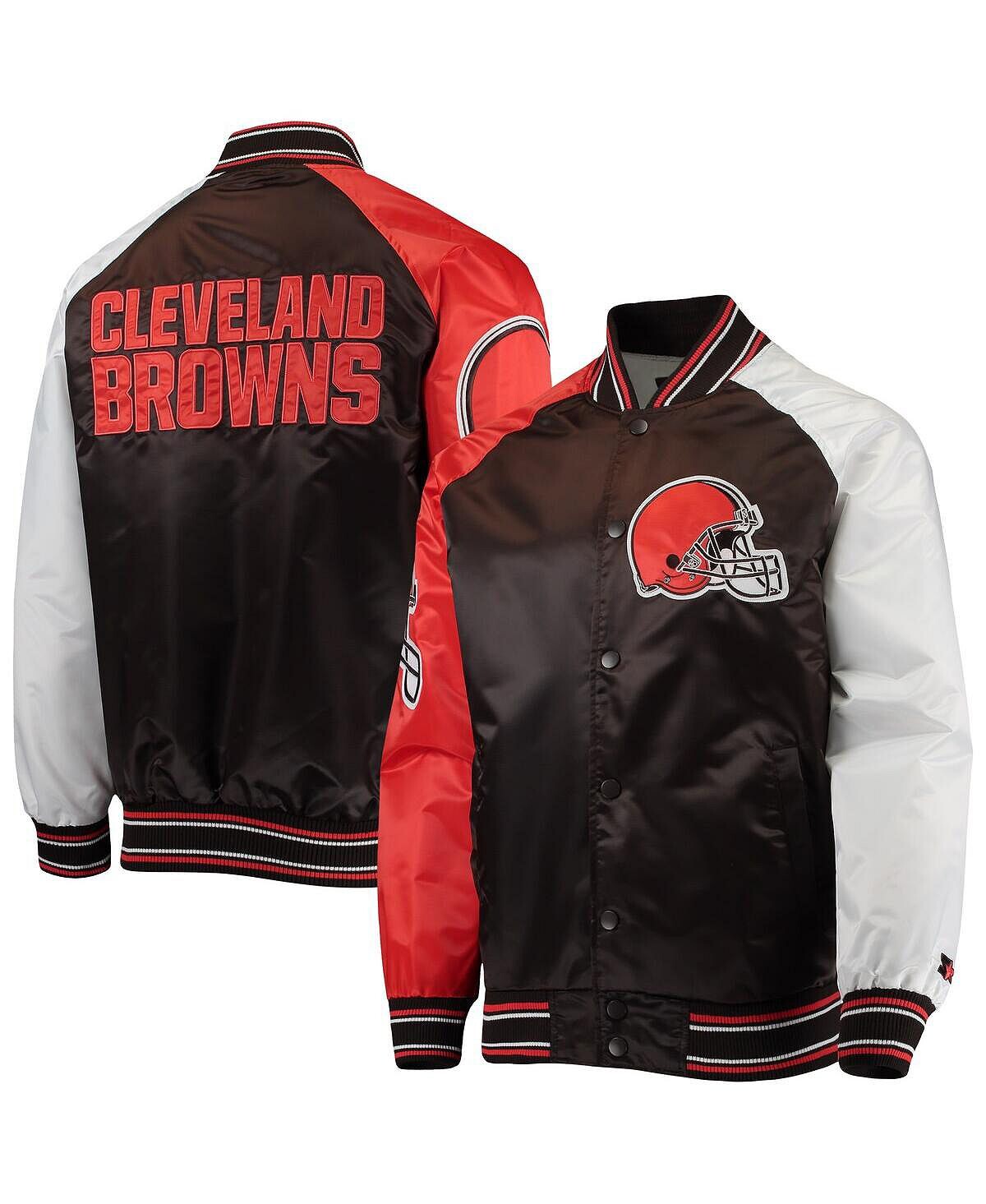 Мужская коричневая куртка cleveland browns the reliever raglan full-snap Starter, коричневый
Мужская коричневая куртка cleveland browns the reliever raglan full-snap Starter, коричневый