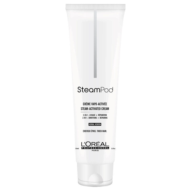 L'Oréal Professionnel Steampod Steam-Activated Cream термозащитный крем для выпрямления густых волос, 150 мл
L'Oréal Professionnel Steampod Steam-Activated Cream термозащитный крем для выпрямления густых волос, 150 мл
