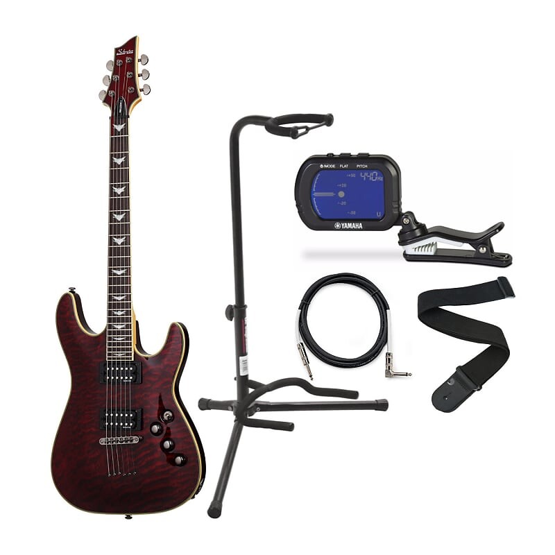 6-струнная электрогитара Schecter Omen Extreme-6 (черная вишня) в комплекте с пристегивающимся хроматическим тюнером, штативом для гитары, гитарным кабелем и полипропиленовым гитарным ремнем
6-струнная электрогитара Schecter Omen Extreme-6 (черная вишня) в комплекте с пристегивающимся хроматическим тюнером, штативом для гитары, гитарным кабелем и полипропиленовым гитарным ремнем
