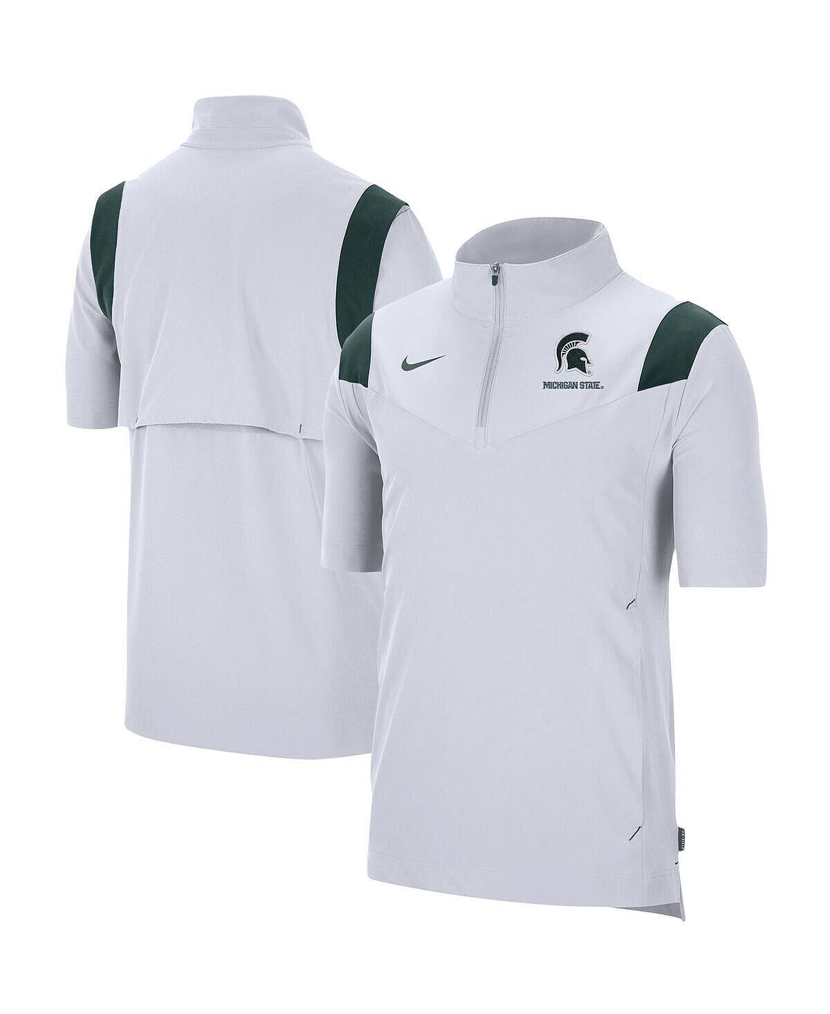 Мужская белая куртка michigan state spartans coach с коротким рукавом и молнией на четверть Nike, белый
Мужская белая куртка michigan state spartans coach с коротким рукавом и молнией на четверть Nike, белый