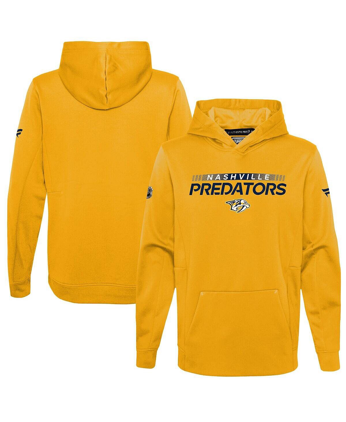 Золотая толстовка с капюшоном для мальчиков и девочек Nashville Predators Authentic Pro Fanatics
Золотая толстовка с капюшоном для мальчиков и девочек Nashville Predators Authentic Pro Fanatics