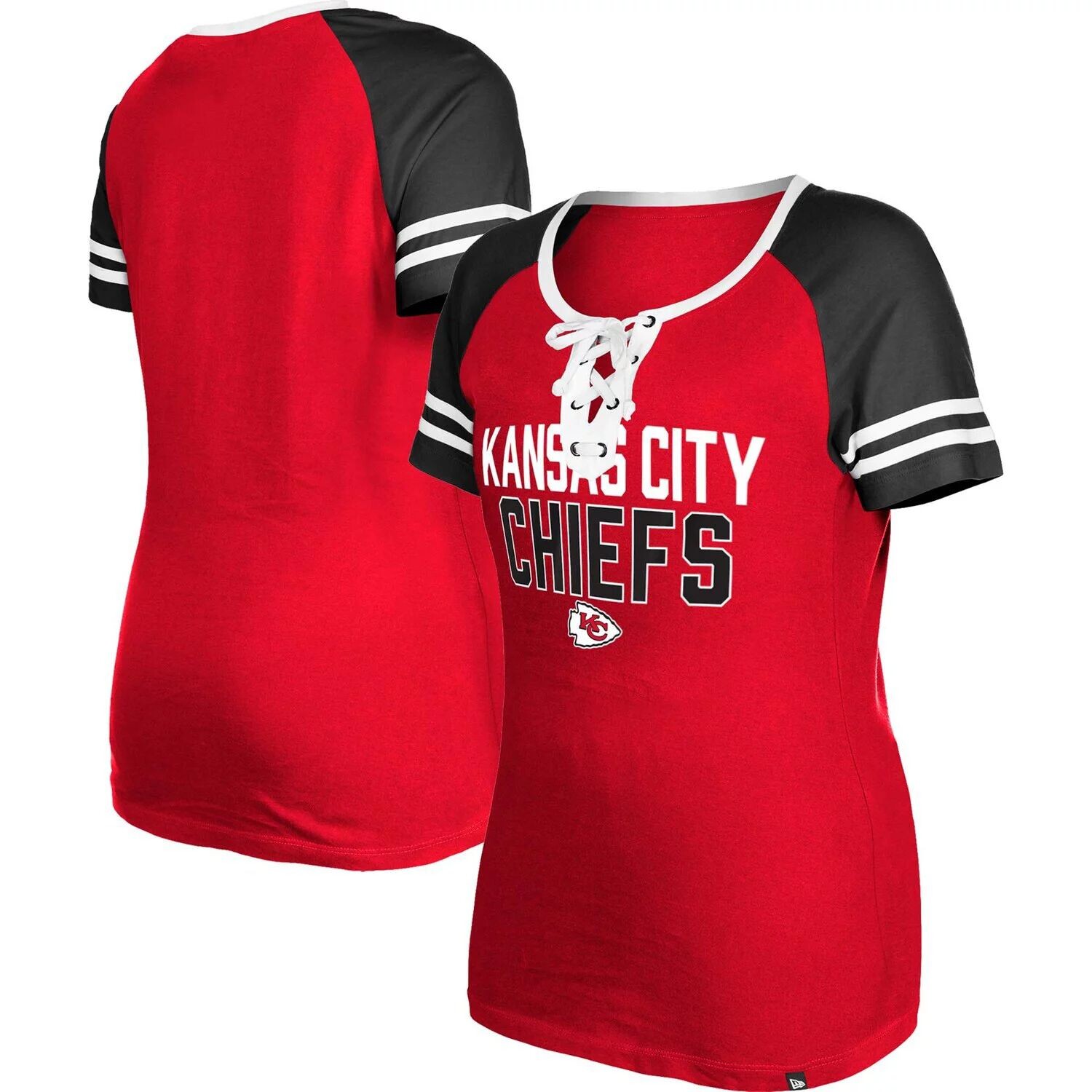 Женская красная футболка New Era Kansas City Chiefs с реглан на шнуровке New Era, Красный
Женская красная футболка New Era Kansas City Chiefs с реглан на шнуровке New Era, Красный