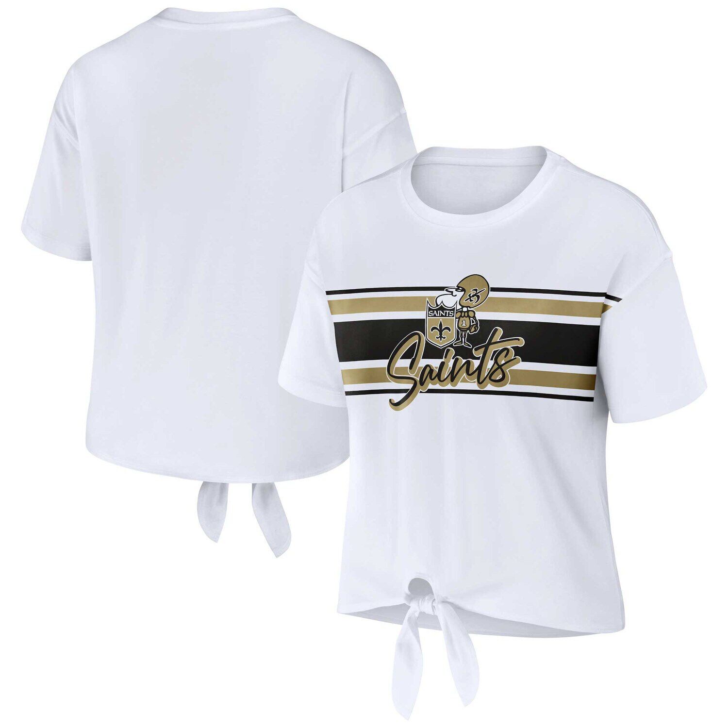 Женская WEAR by Erin Andrews Белая футболка в стиле ретро New Orleans Saints с завязкой спереди, Белый
Женская WEAR by Erin Andrews Белая футболка в стиле ретро New Orleans Saints с завязкой спереди, Белый