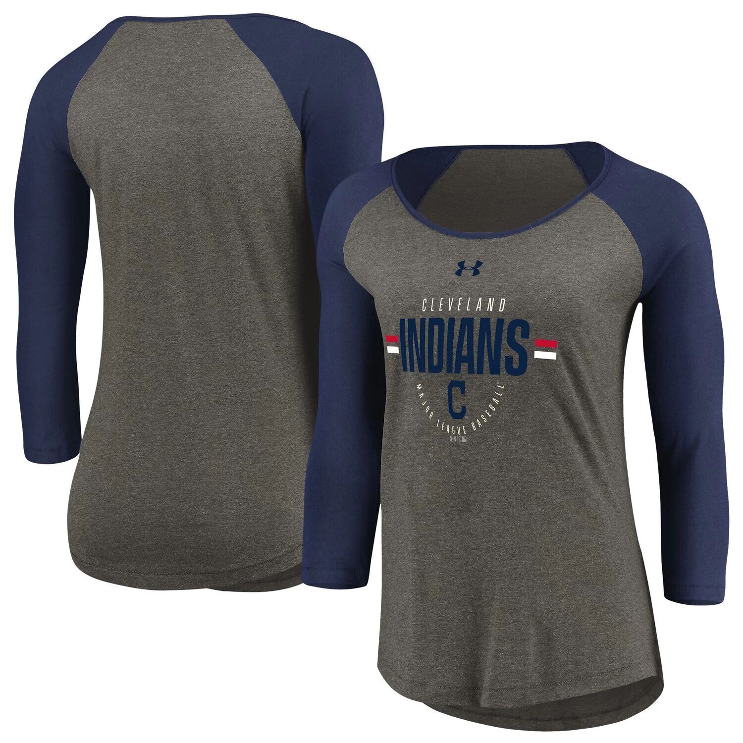 Женская футболка Under Armour серого/темно-синего цвета Cleveland Indians Performance Tri-Blend реглан с рукавами 3/4 Under Armour
Женская футболка Under Armour серого/темно-синего цвета Cleveland Indians Performance Tri-Blend реглан с рукавами 3/4 Under Armour