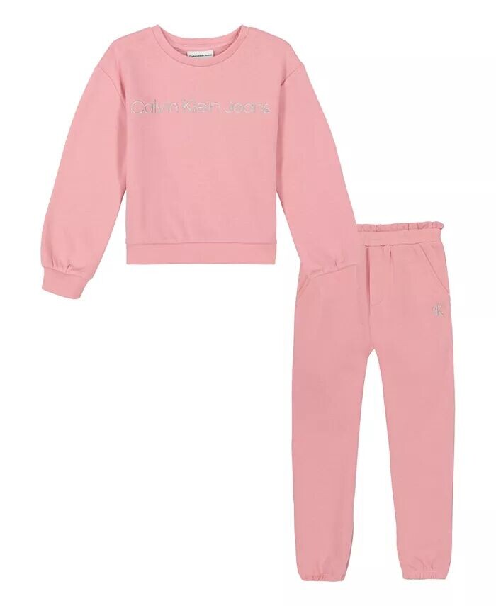 Флисовый комплект с круглым вырезом и джоггерами с логотипом Little Girl Calvin Klein, мультиколор
Флисовый комплект с круглым вырезом и джоггерами с логотипом Little Girl Calvin Klein, мультиколор