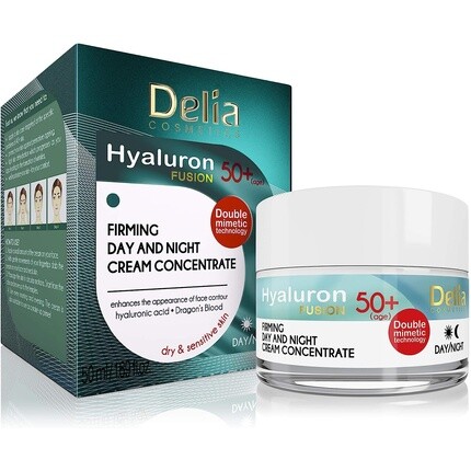 Delia Hyaluron Fusion дневной и ночной крем для лица против морщин, против старения, лифтинг-концентрат с экстрактом вербены, 50 мл Delia Cosmetics
Delia Hyaluron Fusion дневной и ночной крем для лица против морщин, против старения, лифтинг-концентрат с экстрактом вербены, 50 мл Delia Cosmetics