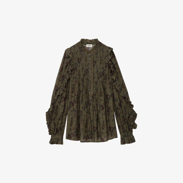 Блуза timmy из смесового хлопка с высоким воротником и графичным принтом Zadig&Voltaire, цвет kaki
Блуза timmy из смесового хлопка с высоким воротником и графичным принтом Zadig&Voltaire, цвет kaki
