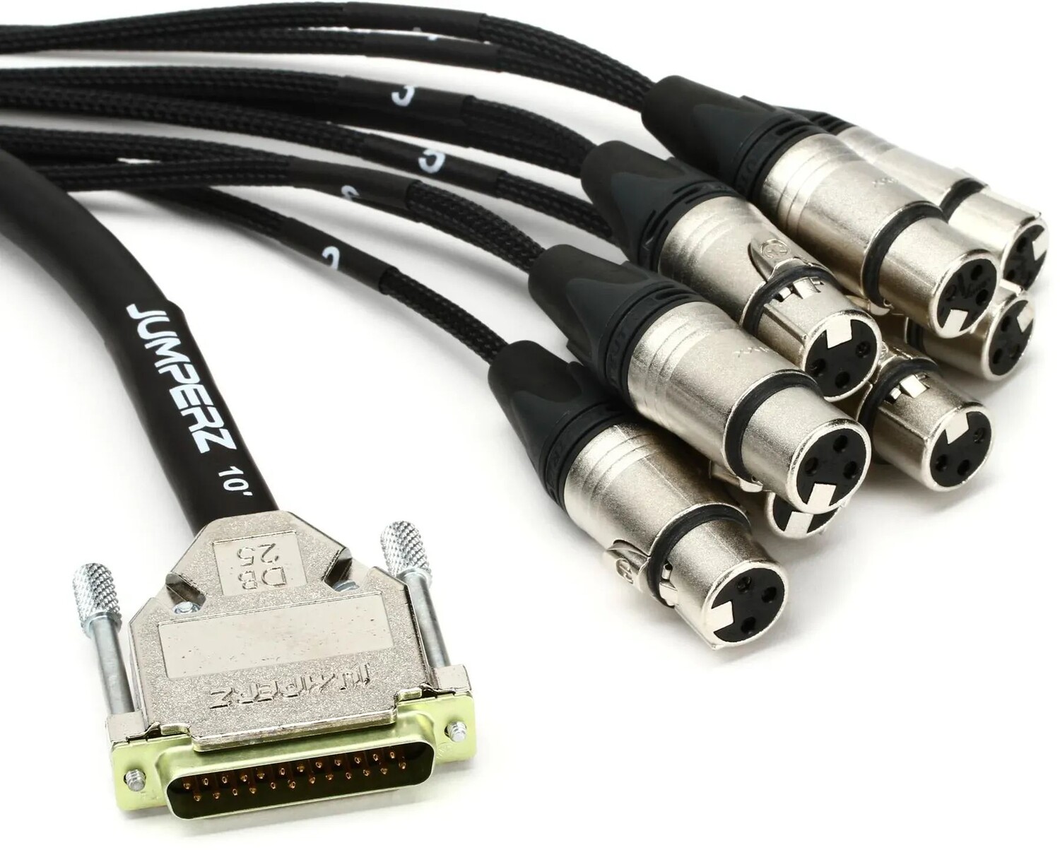 JUMPERZ JDB25-XLRF ZipLine DB25 — 8-канальный аналоговый аудиоинтерфейсный кабель XLR «мама» — 10 футов
JUMPERZ JDB25-XLRF ZipLine DB25 — 8-канальный аналоговый аудиоинтерфейсный кабель XLR «мама» — 10 футов