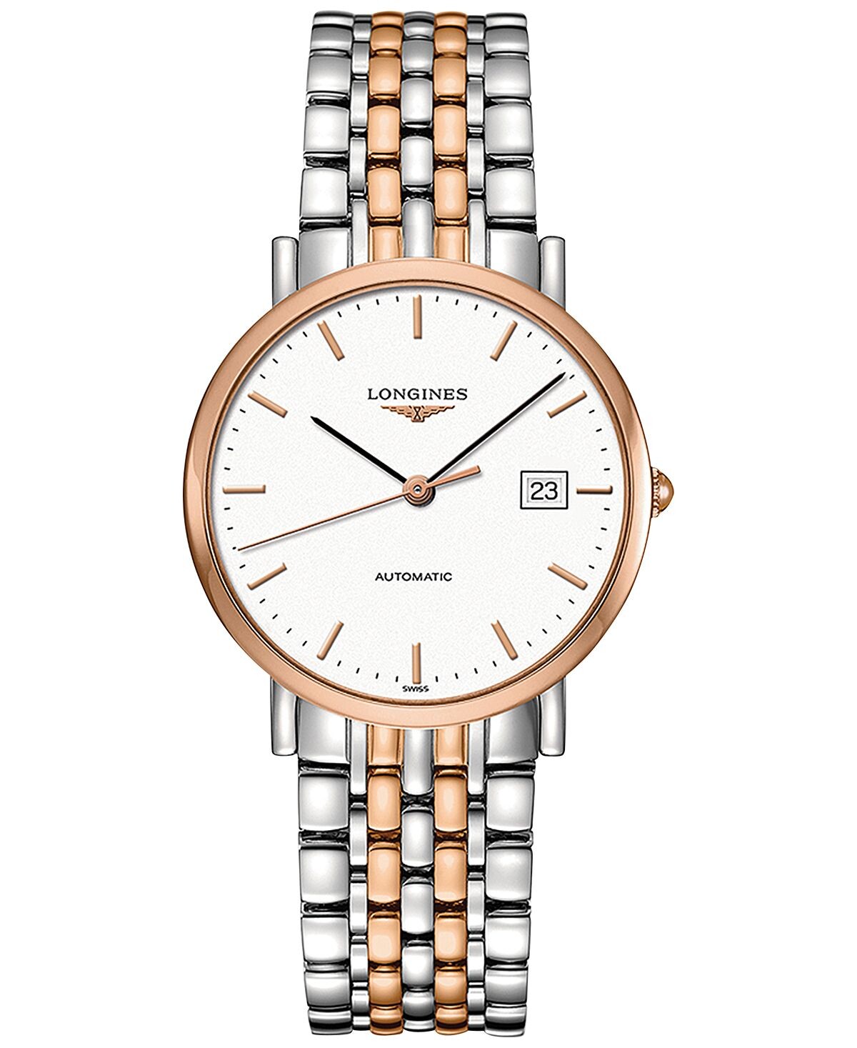 Мужские швейцарские автоматические часы The Longines Elegant Collection, двухцветный браслет из нержавеющей стали, 37 мм, L48105127
Мужские швейцарские автоматические часы The Longines Elegant Collection, двухцветный браслет из нержавеющей стали, 37 мм, L48105127