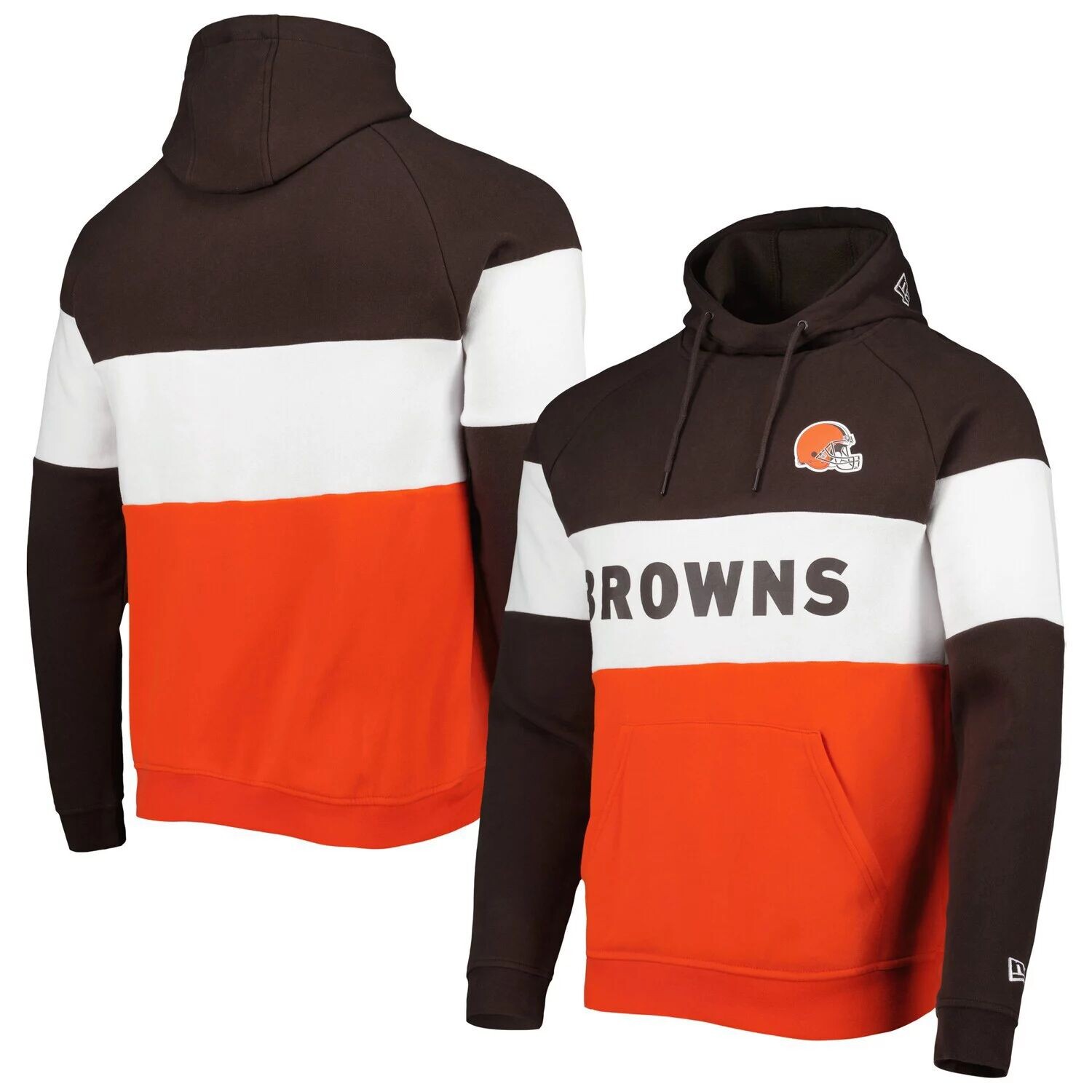 Мужской оранжевый пуловер с капюшоном Cleveland Browns Colorblock Current New Era
Мужской оранжевый пуловер с капюшоном Cleveland Browns Colorblock Current New Era