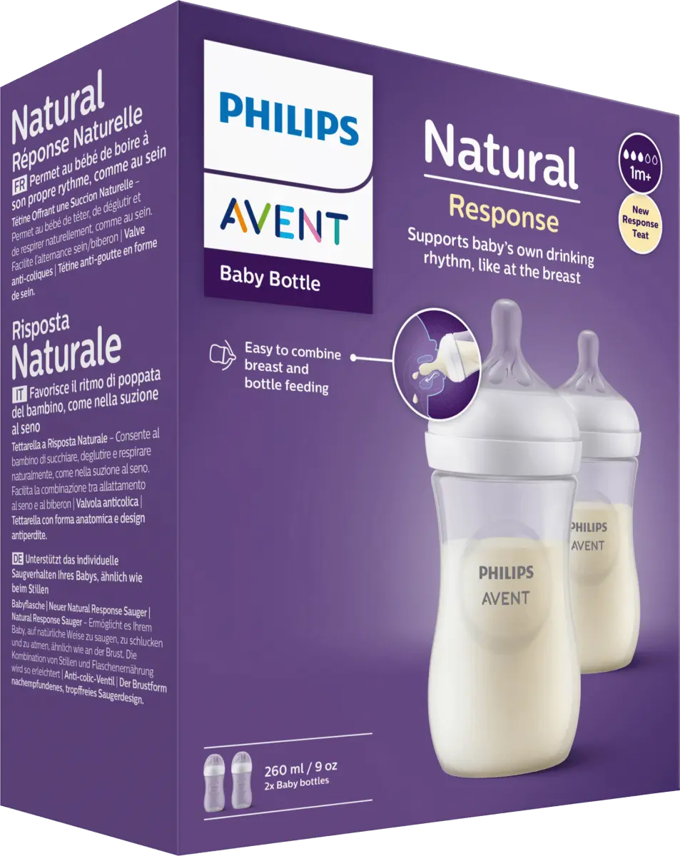 Детская бутылочка Natural Response белая с рождения двойная упаковка 260мл 1 шт. Philips
Детская бутылочка Natural Response белая с рождения двойная упаковка 260мл 1 шт. Philips