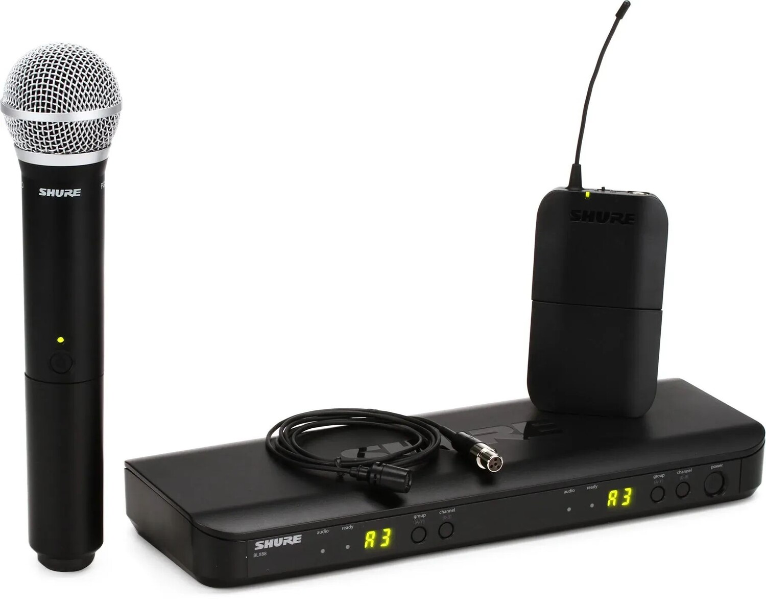 Двухканальная беспроводная комбинированная система Shure BLX1288/CVL — диапазон H9
Двухканальная беспроводная комбинированная система Shure BLX1288/CVL — диапазон H9