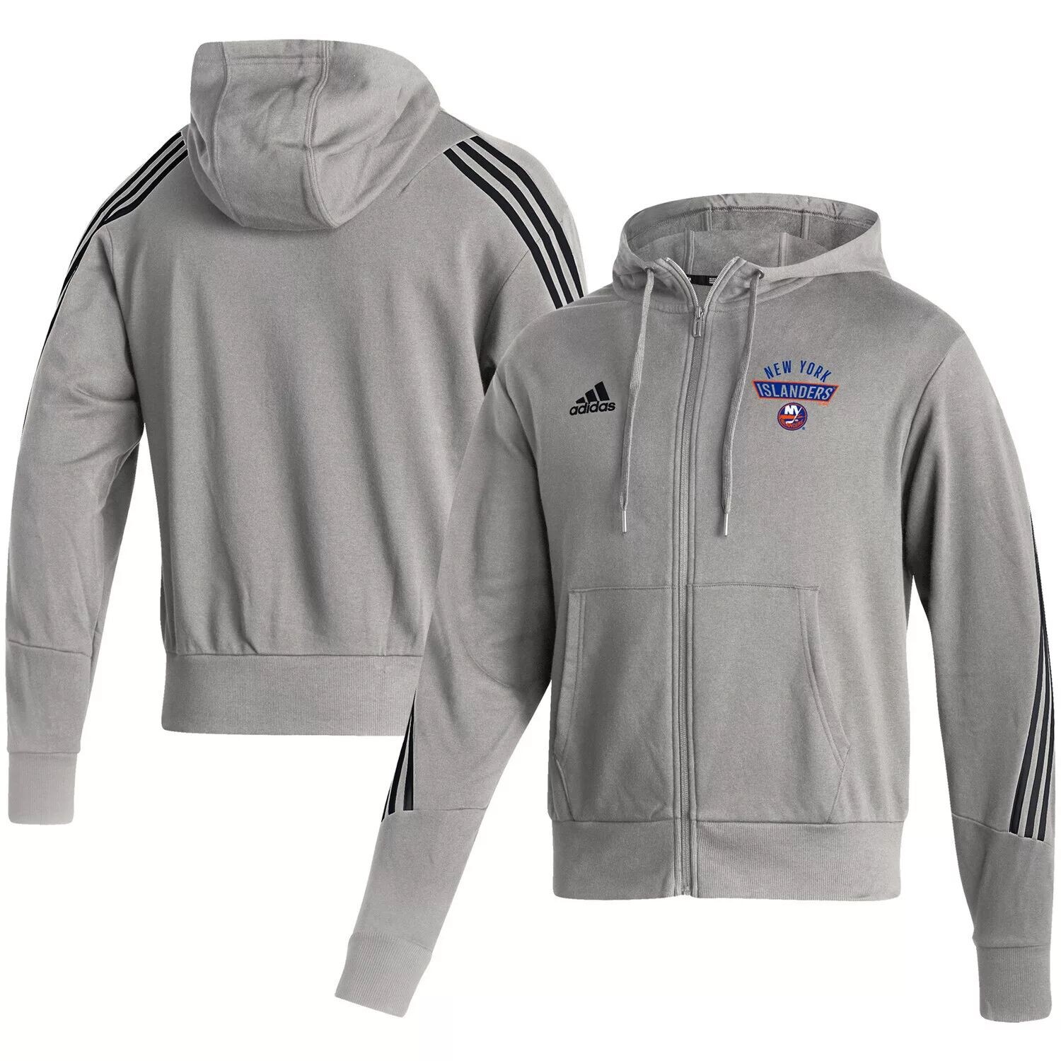 Мужская худи adidas Heathered Grey New York Islanders Fashion с молнией во всю длину
Мужская худи adidas Heathered Grey New York Islanders Fashion с молнией во всю длину