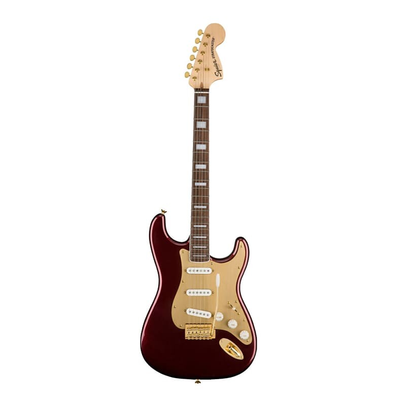 Электрогитара Fender Squier 40th Anniversary Stratocaster с 21 ладом и кленовым грифом в форме буквы «C» (накладка на гриф из индийского лавра, рубиново-красный металлик)
Электрогитара Fender Squier 40th Anniversary Stratocaster с 21 ладом и кленовым грифом в форме буквы «C» (накладка на гриф из индийского лавра, рубиново-красный металлик)