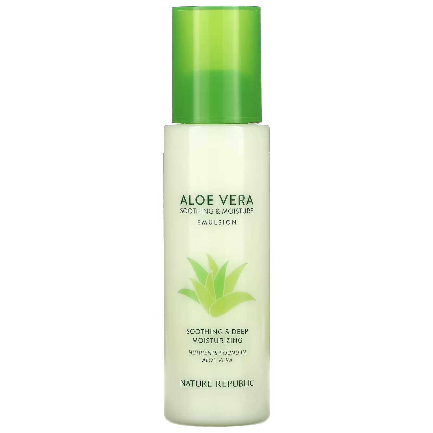 Nature Republic, Успокаивающая и увлажняющая эмульсия с алоэ вера, 155 мл (5,24 жидк. Унции)
Nature Republic, Успокаивающая и увлажняющая эмульсия с алоэ вера, 155 мл (5,24 жидк. Унции)