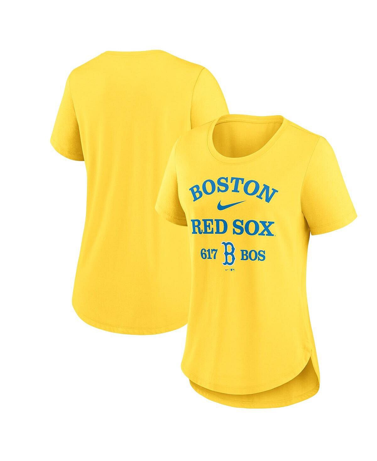 Женская золотая футболка Boston Red Sox City Connect Tri-Blend Nike, золотой, Желтый
Женская золотая футболка Boston Red Sox City Connect Tri-Blend Nike, золотой, Желтый