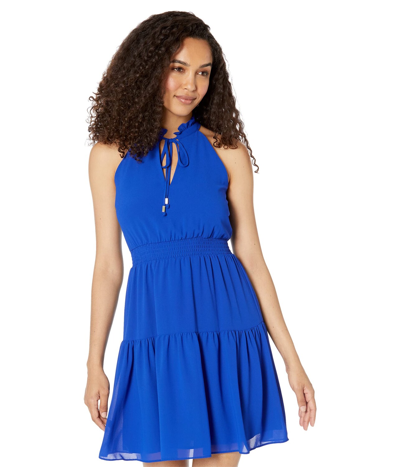 Платье Vince Camuto, Chiffon Ruffle Neck Halter Fit-and-Flare Dress with Smocked Waist
Платье Vince Camuto, Chiffon Ruffle Neck Halter Fit-and-Flare Dress with Smocked Waist