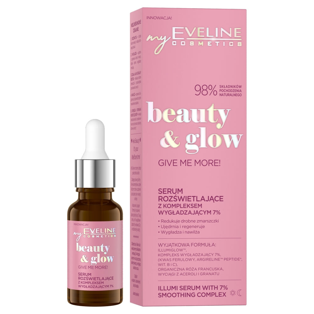 Eveline Cosmetics Осветляющая сыворотка Beauty & Glow с разглаживающим комплексом 7% 18мл
Eveline Cosmetics Осветляющая сыворотка Beauty & Glow с разглаживающим комплексом 7% 18мл