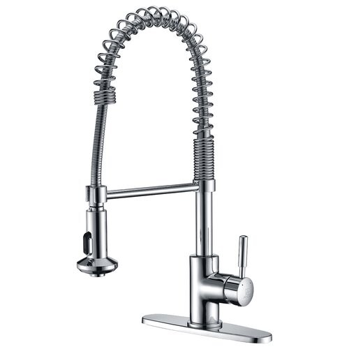 Кухонный кран с выдвижным распылителем Anzzi KF-AZ1673CH Eclipse с одной ручкой, polished chrome
Кухонный кран с выдвижным распылителем Anzzi KF-AZ1673CH Eclipse с одной ручкой, polished chrome
