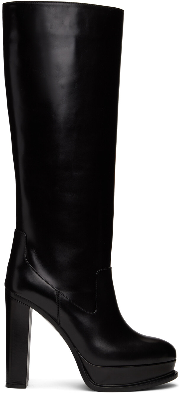 Черные ботинки без застежек на платформе Alexander McQueen, Черный, Черные ботинки без застежек на платформе Alexander McQueen
Черные ботинки без застежек на платформе Alexander McQueen, Черный, Черные ботинки без застежек на платформе Alexander McQueen