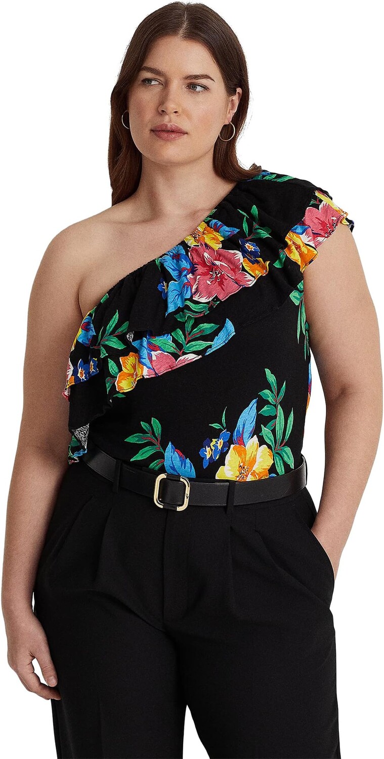 Трикотажный топ больших размеров на одно плечо с цветочным принтом LAUREN Ralph Lauren, цвет Black Multi
Трикотажный топ больших размеров на одно плечо с цветочным принтом LAUREN Ralph Lauren, цвет Black Multi