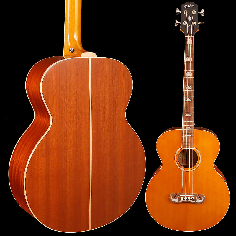 Epiphone El Capitan J-200 Studio Acoustic-Electric Bass, Vintage Natural 5lbs 11.3oz
Epiphone El Capitan J-200 Studio Acoustic-Electric Bass, Vintage Natural 5lbs 11.3oz