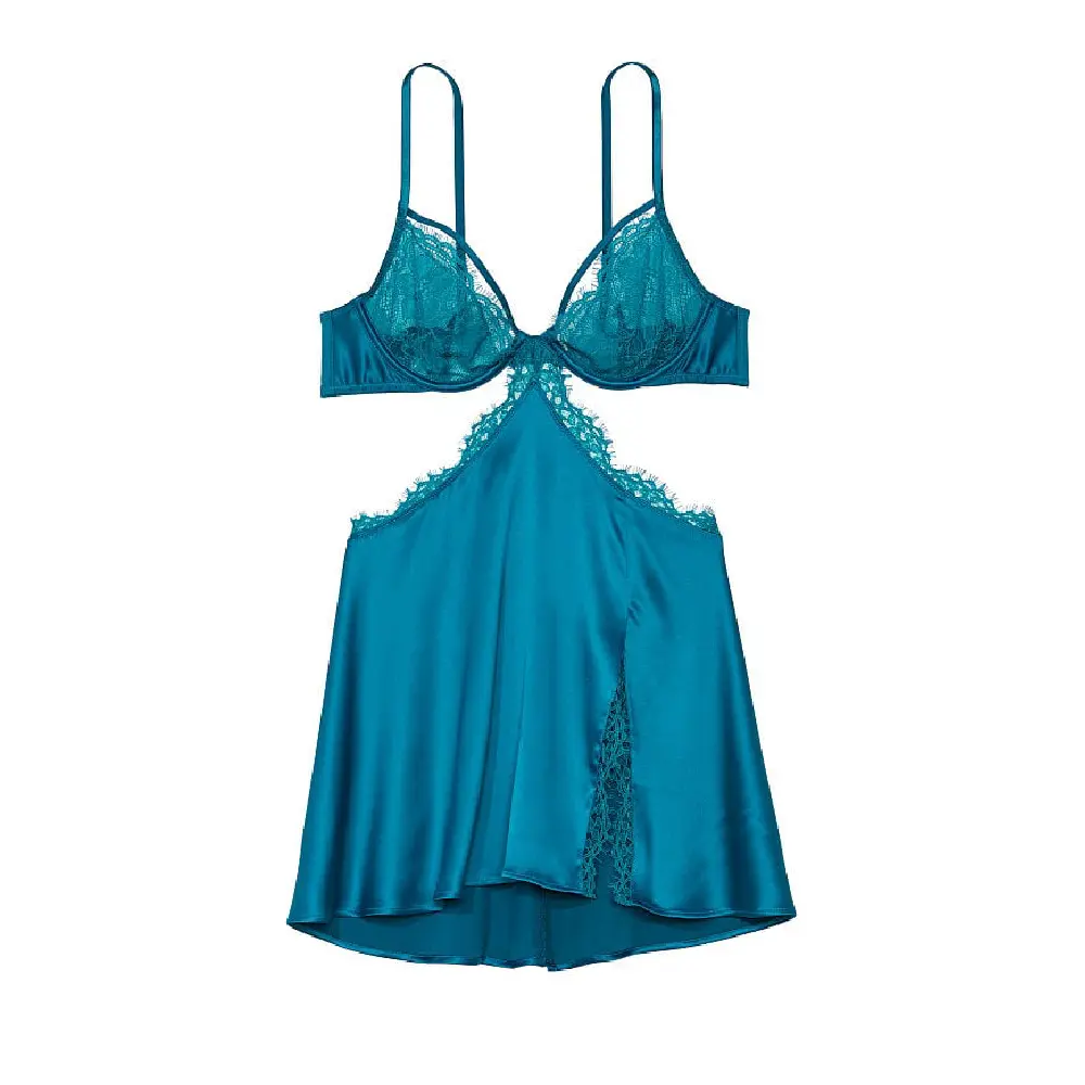 Комбинация Victoria's Secret Very Sexy Low-Cut Demi Strappy Cutout Babydoll, бирюзовый
Комбинация Victoria's Secret Very Sexy Low-Cut Demi Strappy Cutout Babydoll, бирюзовый