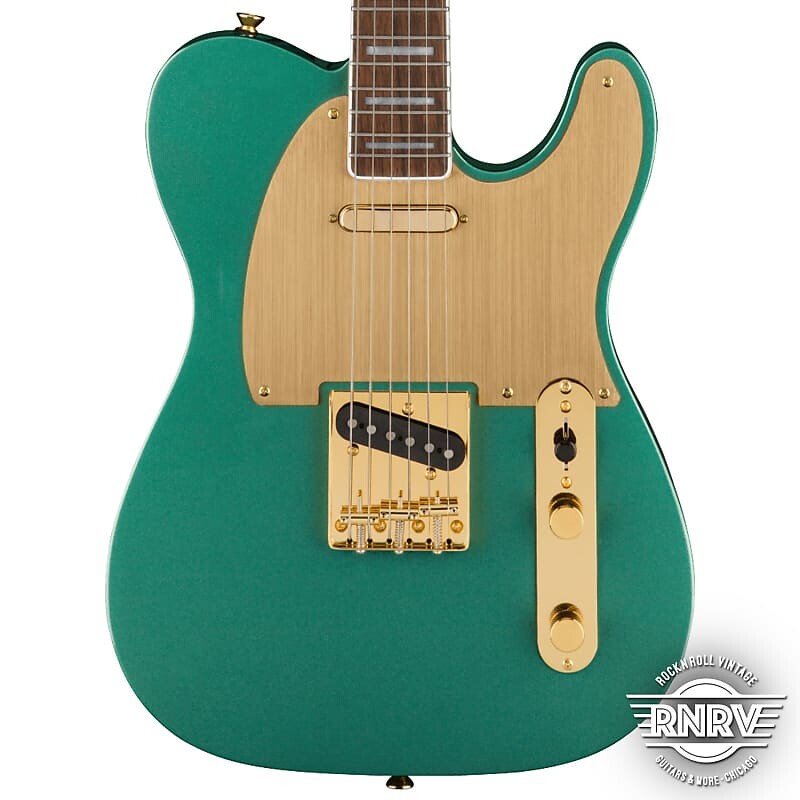 Squier 40th Anniversary Telecaster, Gold Edition, Laurel FB, золотая анодированная накладка, Sherwood Green Metallic Fender
Squier 40th Anniversary Telecaster, Gold Edition, Laurel FB, золотая анодированная накладка, Sherwood Green Metallic Fender