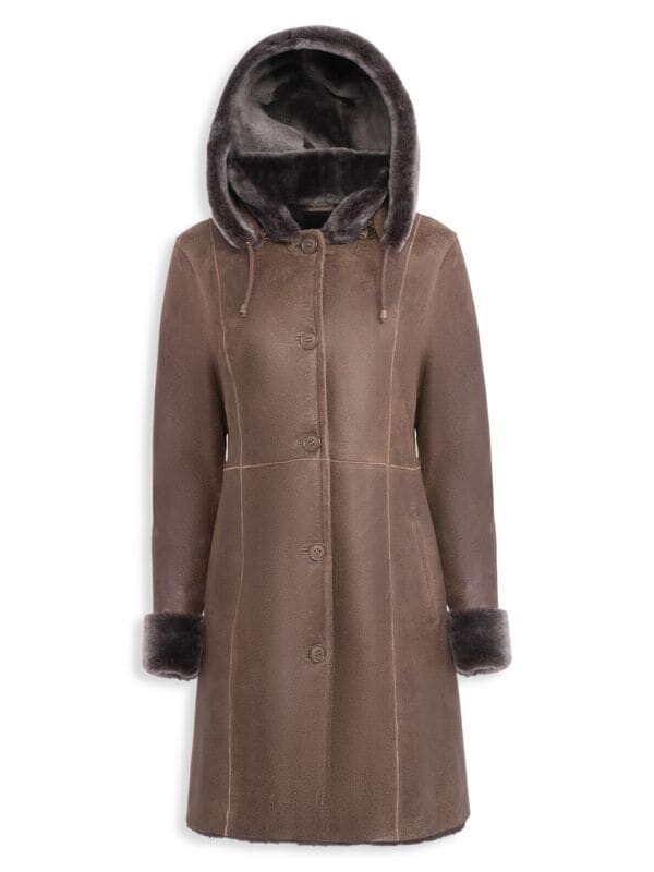 Куртка WOLFIE FURS с капюшоном из овечьей шерсти made for generation collection, ванильный, Коричневый
Куртка WOLFIE FURS с капюшоном из овечьей шерсти made for generation collection, ванильный, Коричневый