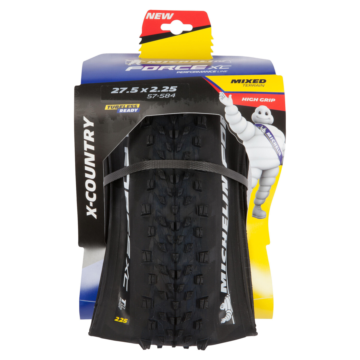 Покрышка MTB Force XC Perf 27,5 × 2,25 дюйма готова к бескамерному использованию MICHELIN
Покрышка MTB Force XC Perf 27,5 × 2,25 дюйма готова к бескамерному использованию MICHELIN