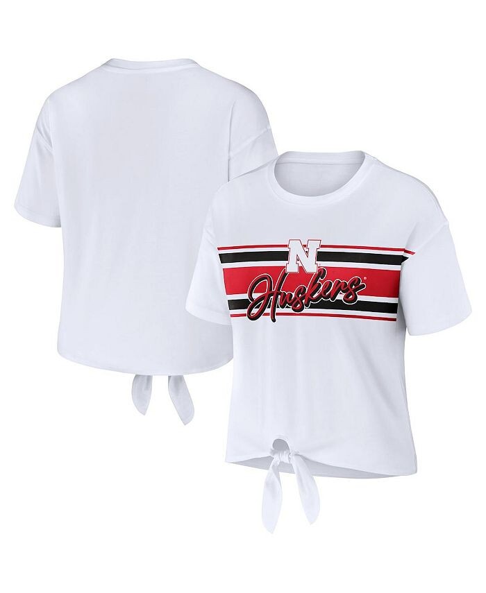 Женская белая укороченная футболка Nebraska Huskers в полоску спереди с узлом WEAR by Erin Andrews, белый
Женская белая укороченная футболка Nebraska Huskers в полоску спереди с узлом WEAR by Erin Andrews, белый
